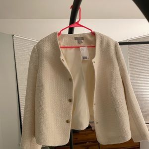 White H&M Bouclé Jacket (TAG STILL ON)